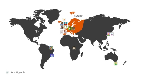 World map Europe